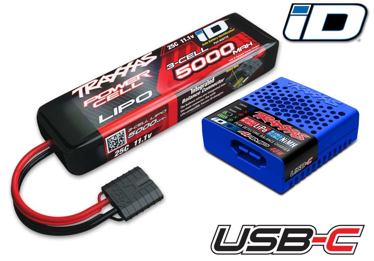 Traxxas 3s 11.1v lipo 5000mah pack bateria y cargador