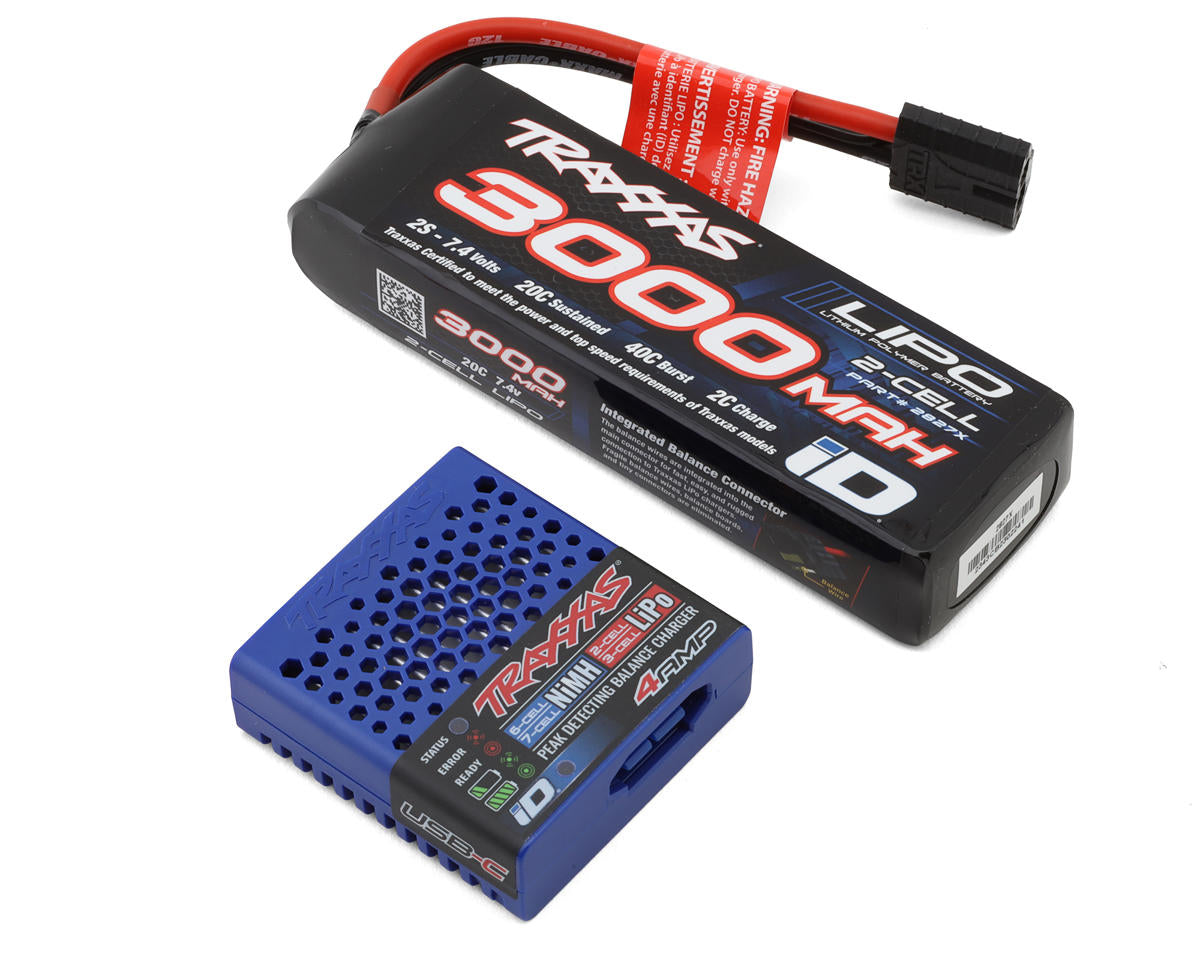 Traxxas 2s 7.4v lipo 3000mah pack bateria y cargador